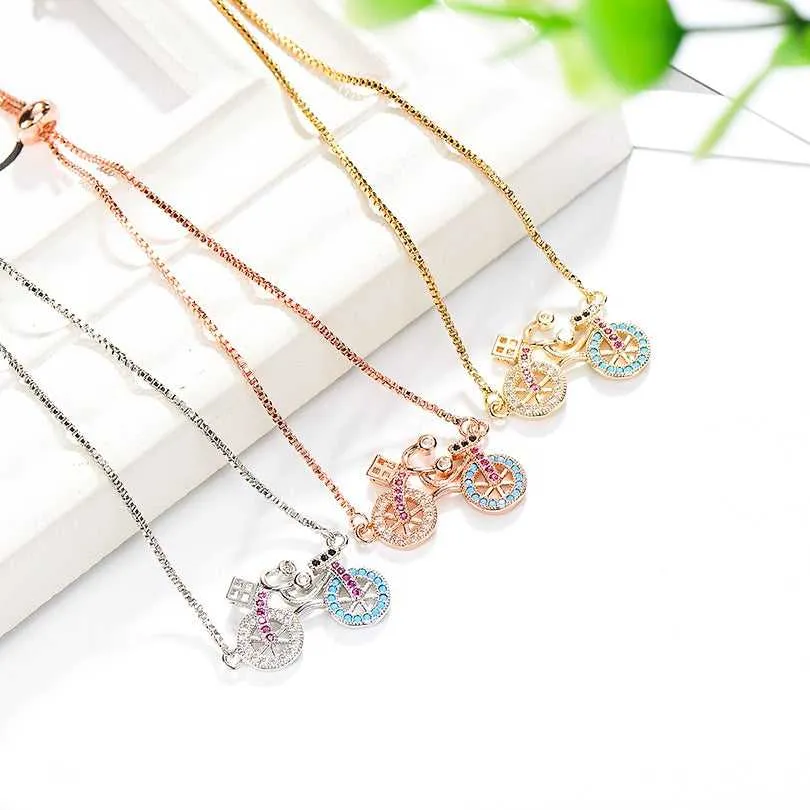 Cycolinks CZ Zircon Stone Bicycle Charm Bracelet BOGOF