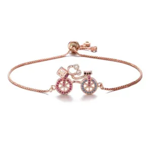 Cycolinks CZ Zircon Stone Bicycle Charm Bracelet BOGOF