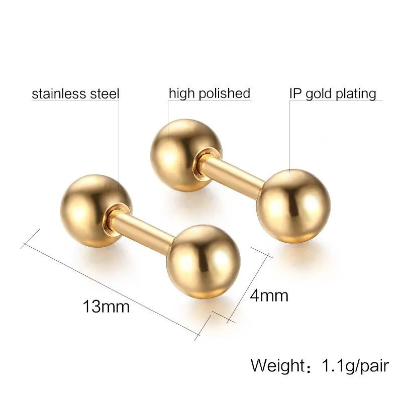 Cycolinks Dumbbell Stud Earrings