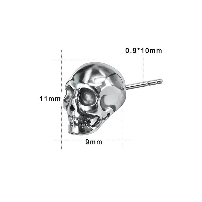 Cycolinks Punk Skull Stud Earrings