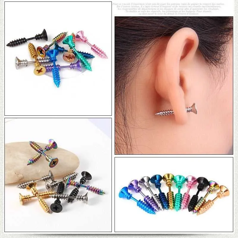 Cycolinks Titanium Steel Screw Earrings