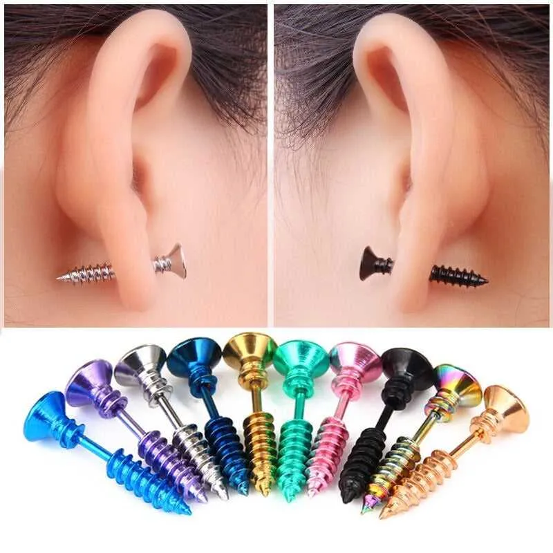 Cycolinks Titanium Steel Screw Earrings