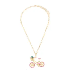 Cycolinks Zircon Bicycle Necklace