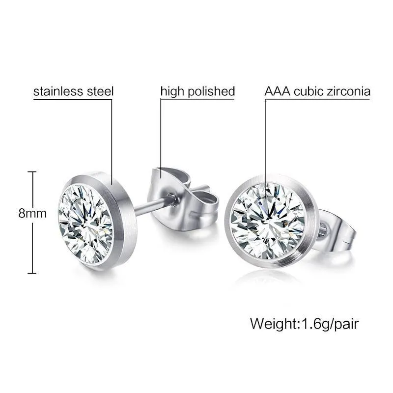 Cycolinks Zircon Stud Earrings