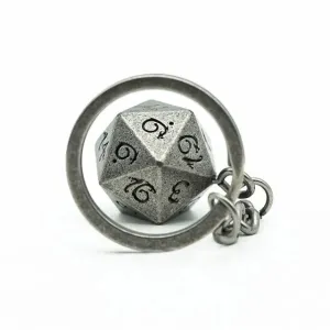 D20 Metal Keychain | Silver
