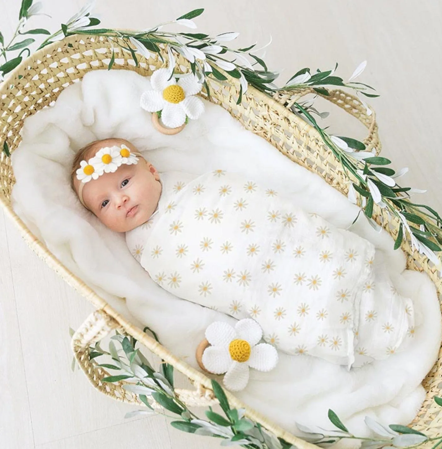 Daisy Swaddle Blanket