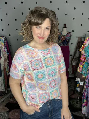 Daisy Waffle Knit Tee