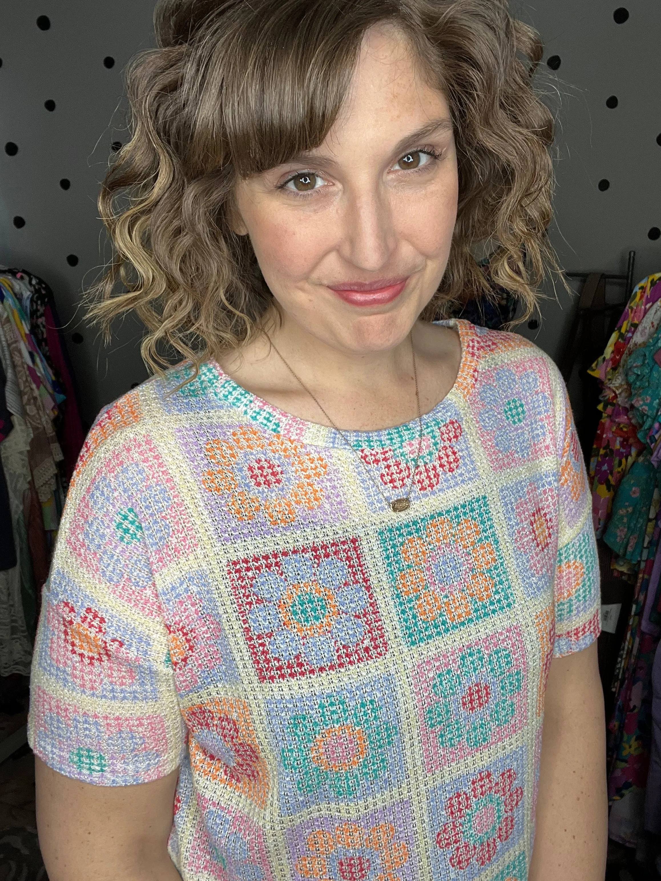 Daisy Waffle Knit Tee