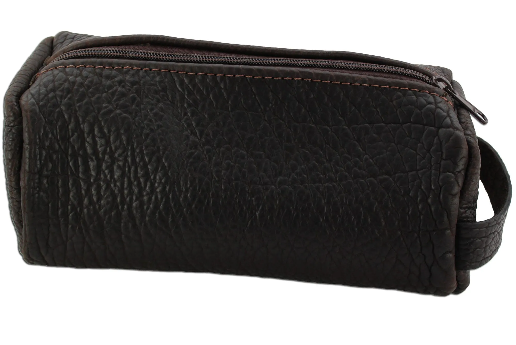 Dark Brown American Bison Travel Toiletry Zippered Bag