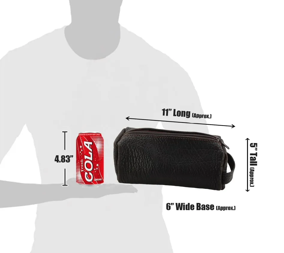 Dark Brown American Bison Travel Toiletry Zippered Bag