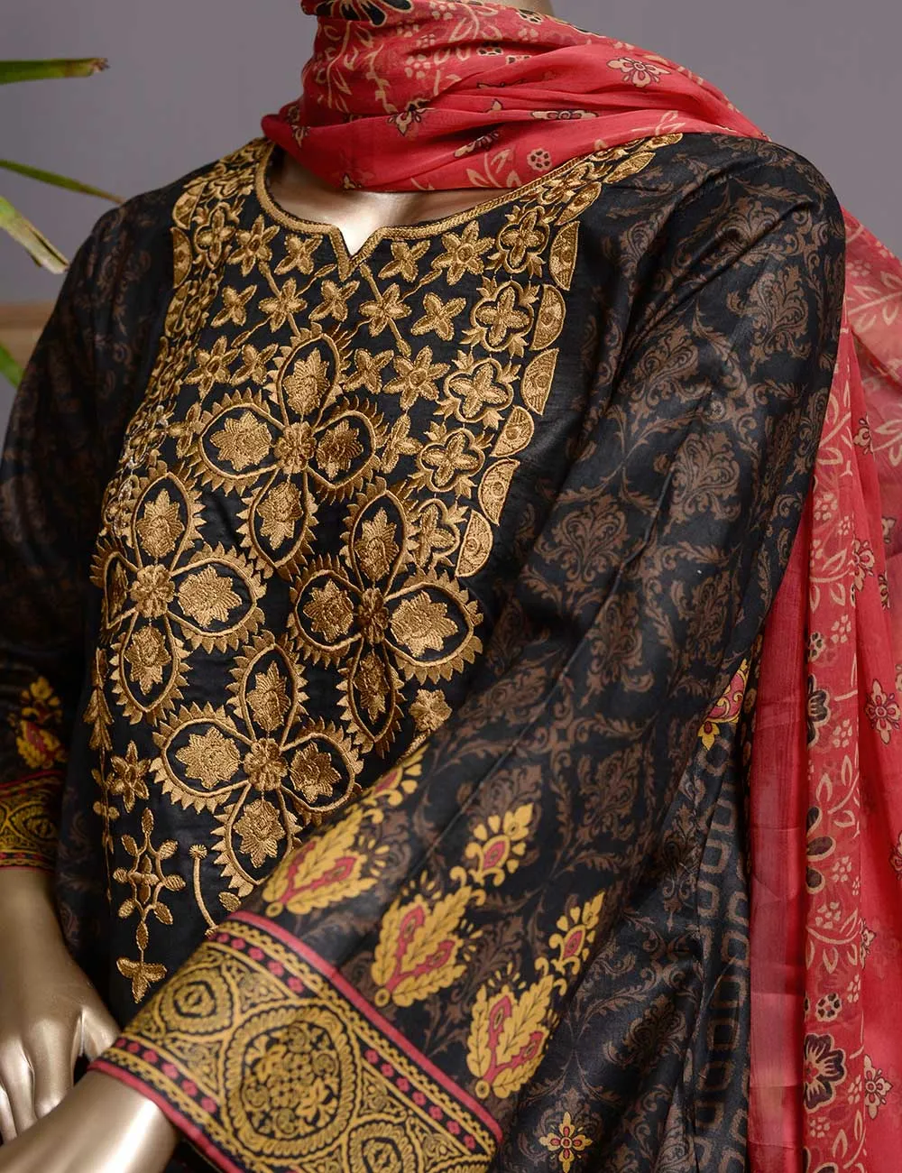 Dark Storm (Gi-05) | 3 Pcs Un-stitched Embroidered Lawn Dress