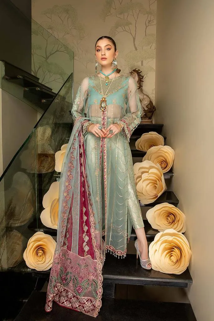 DD-07 | Charizma Diamond Dust Luxury Collection Vol 2 | Unstitched Embroidered Organza Suit