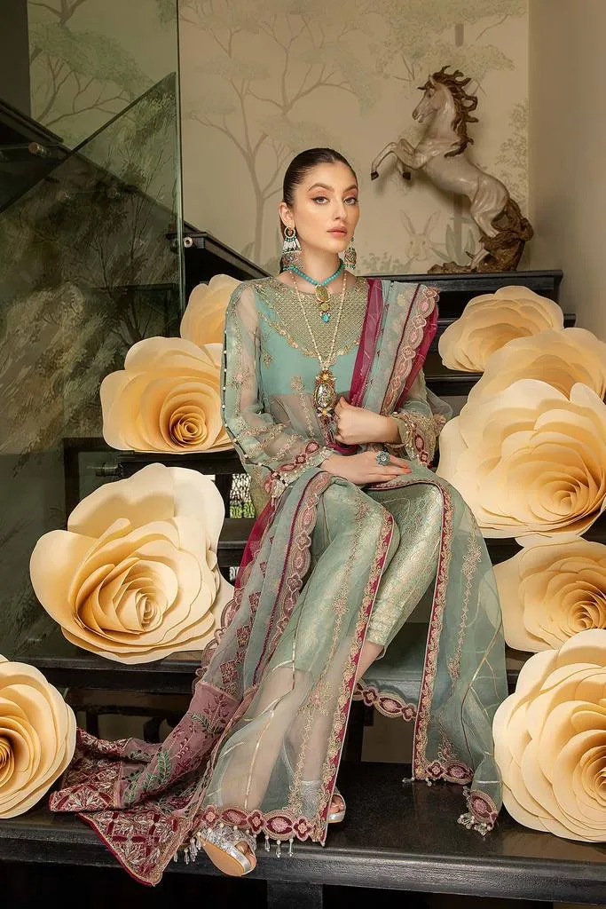 DD-07 | Charizma Diamond Dust Luxury Collection Vol 2 | Unstitched Embroidered Organza Suit