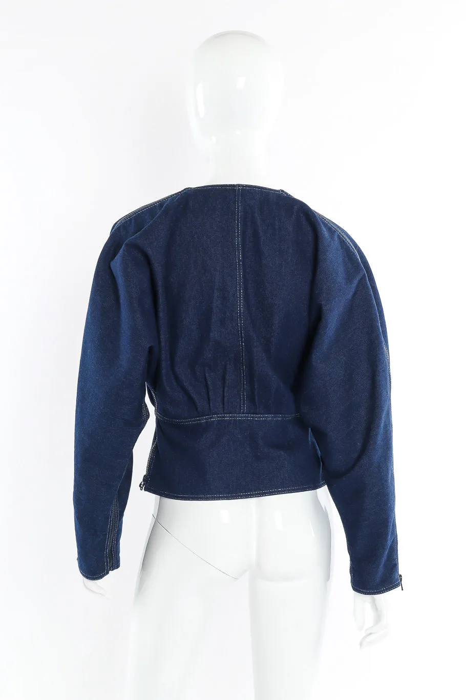 Denim Zip Dolman Jacket
