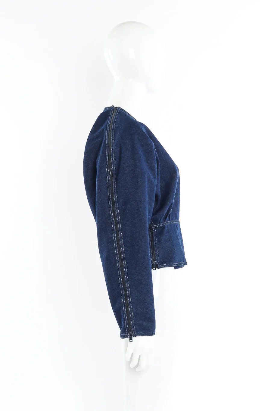 Denim Zip Dolman Jacket