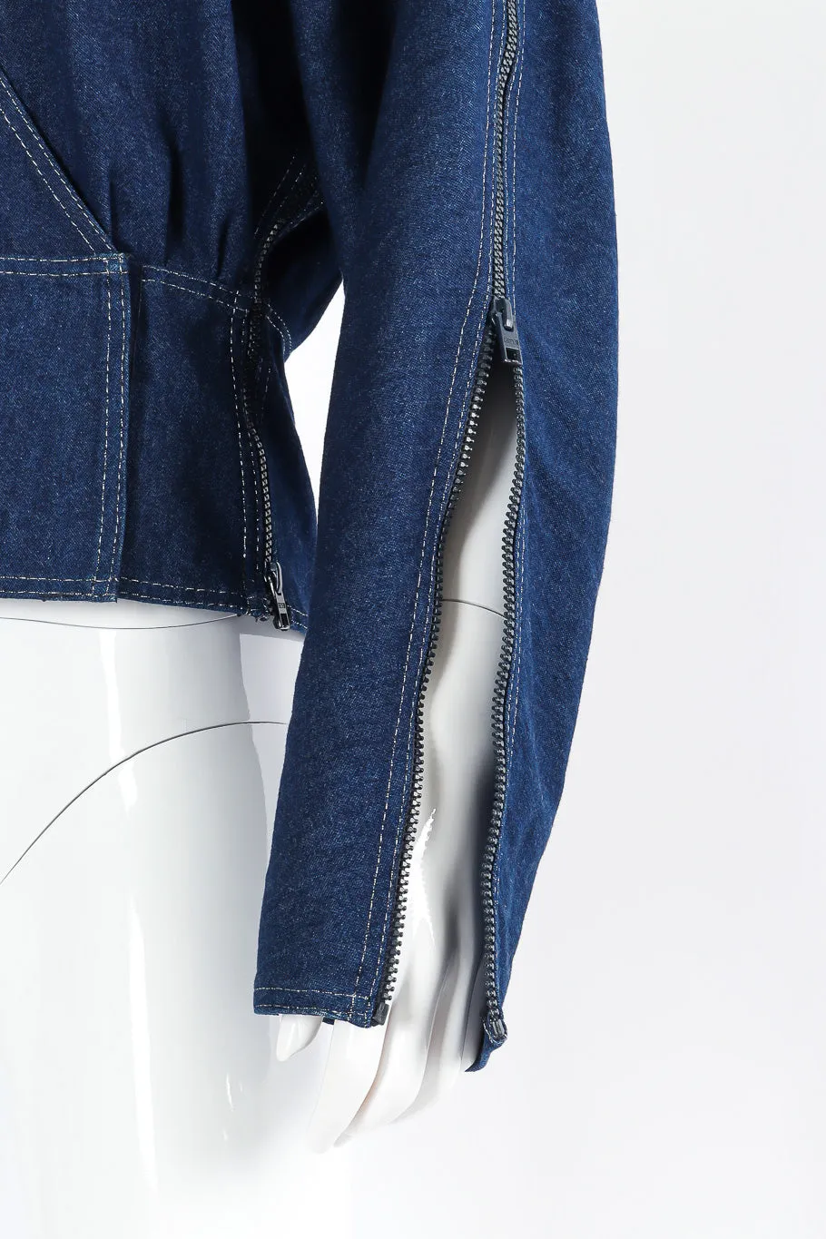 Denim Zip Dolman Jacket
