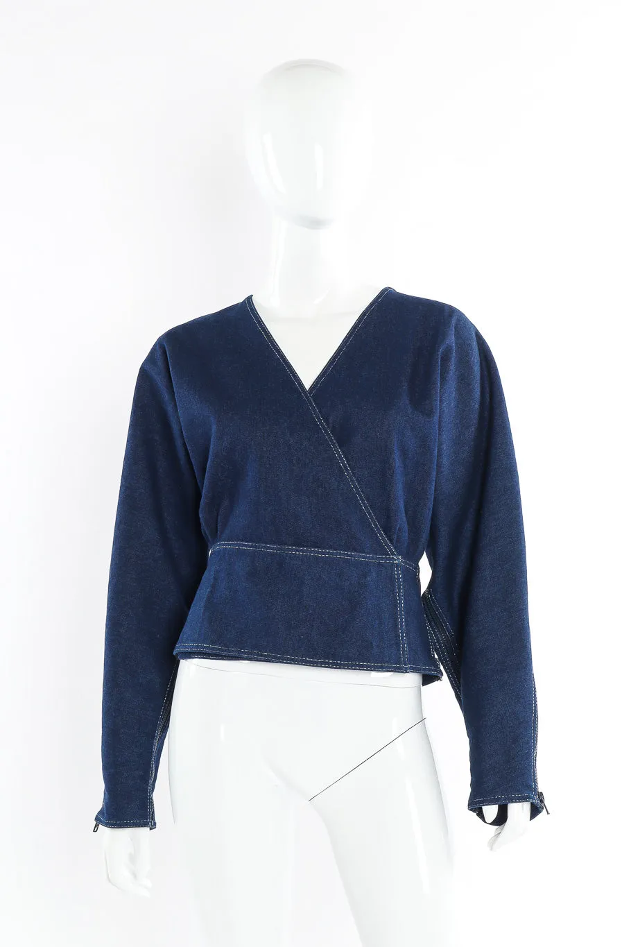 Denim Zip Dolman Jacket