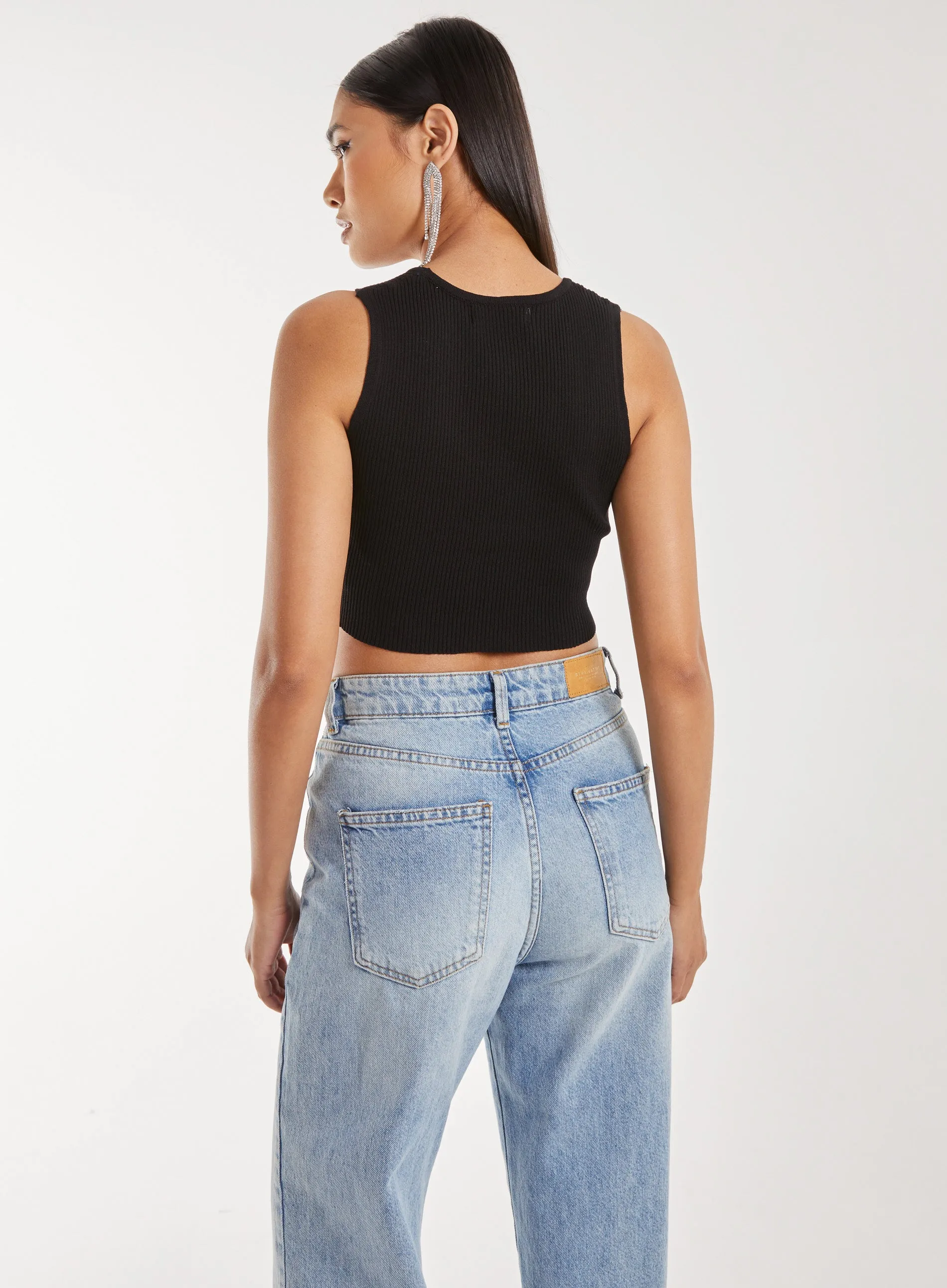 Diamante Hem Hanky Top