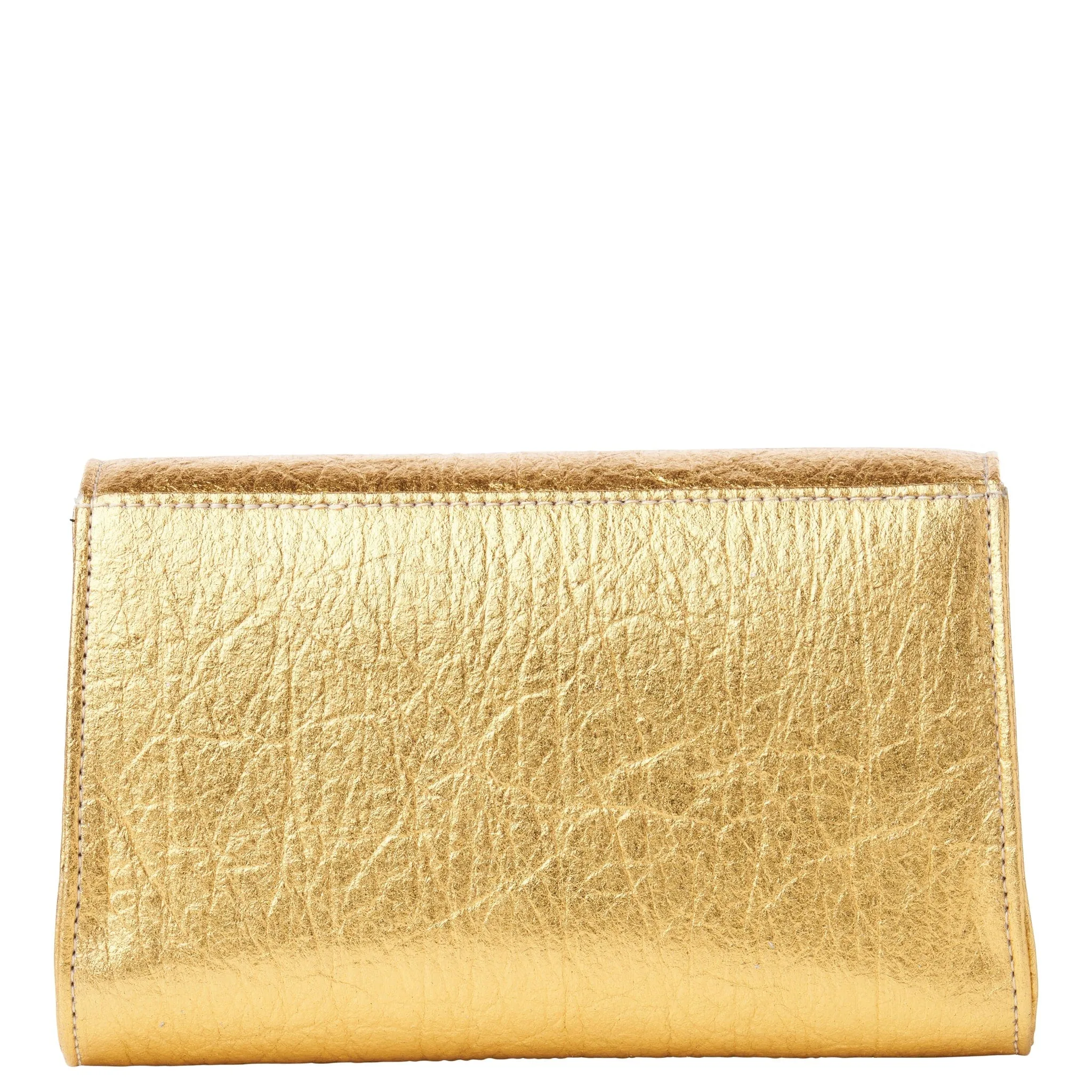 Didi Pinatex® Vegan Leather Mini Clutch | Metallic Gold