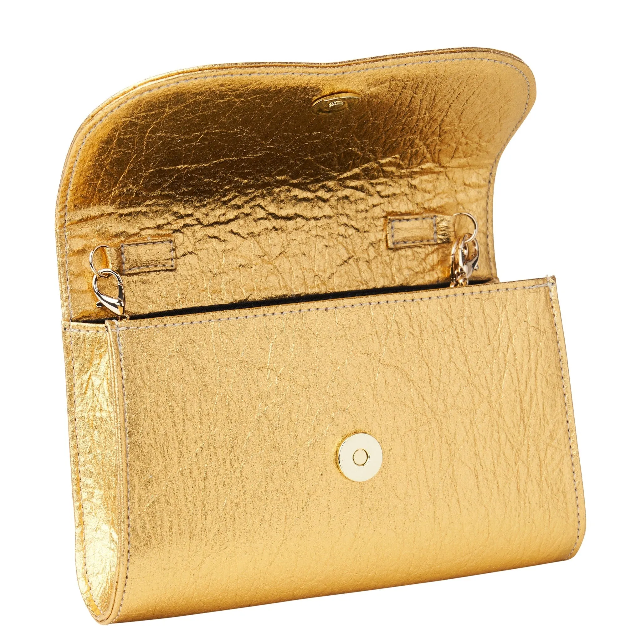 Didi Pinatex® Vegan Leather Mini Clutch | Metallic Gold