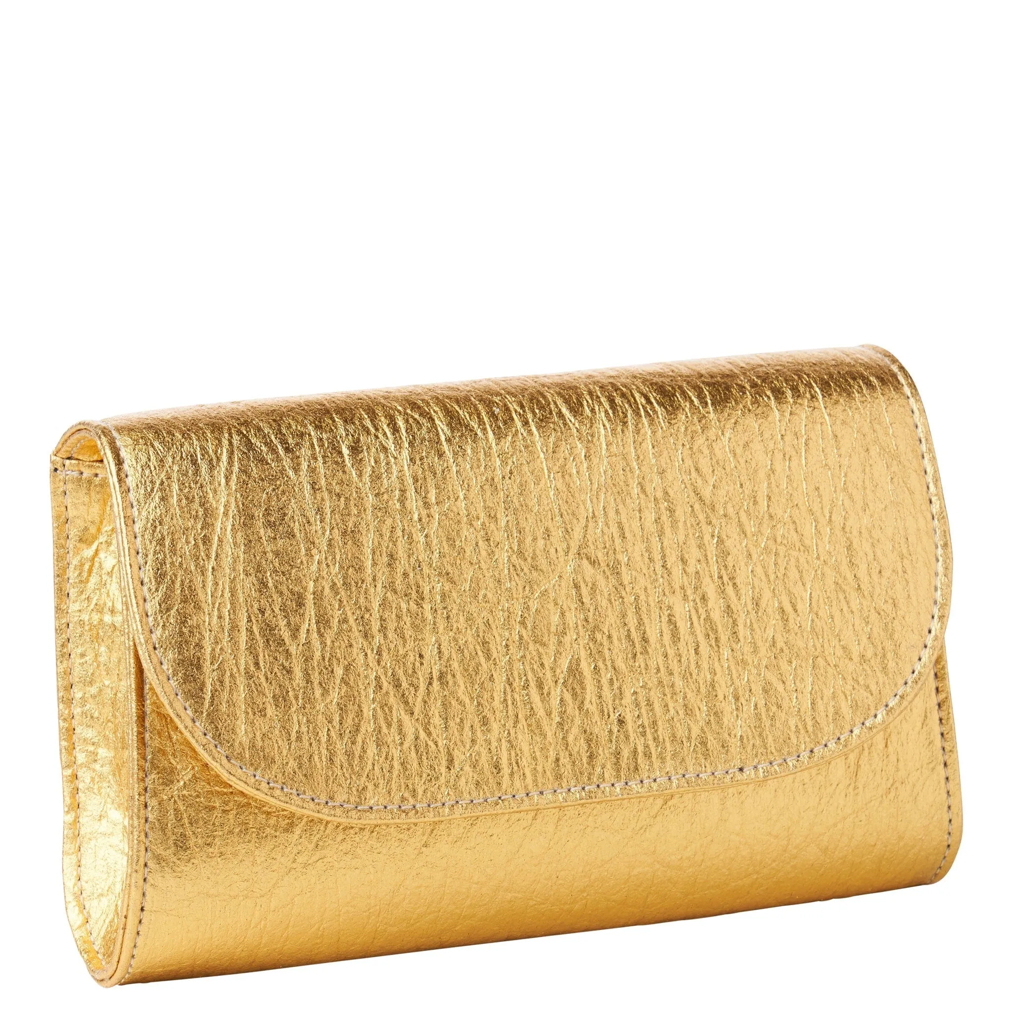 Didi Pinatex® Vegan Leather Mini Clutch | Metallic Gold