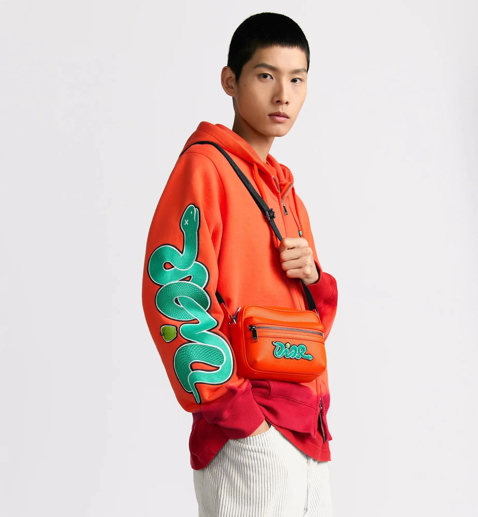 Dior And Kaws Mini Rider 2.0 Zipped Messenger Bag
