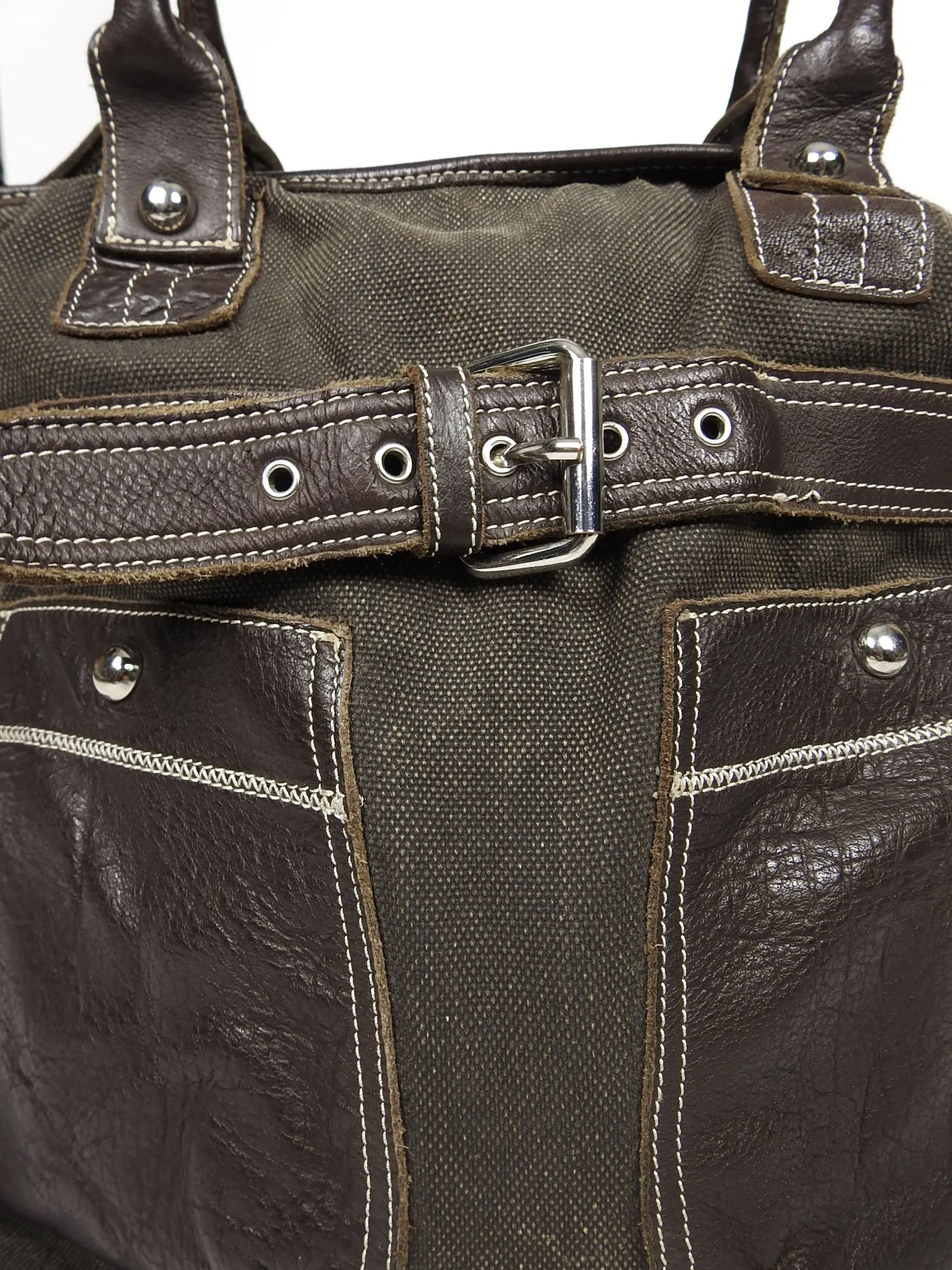 Dolce & Gabbana Canvas/Leather Bag