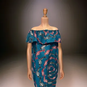 Dolphin Lover Print Tube Dress