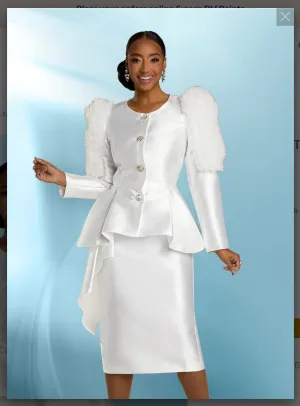 Donna Vinci Style 12151 2PC Jacket/Skirt Set Virtual Silk Fabric