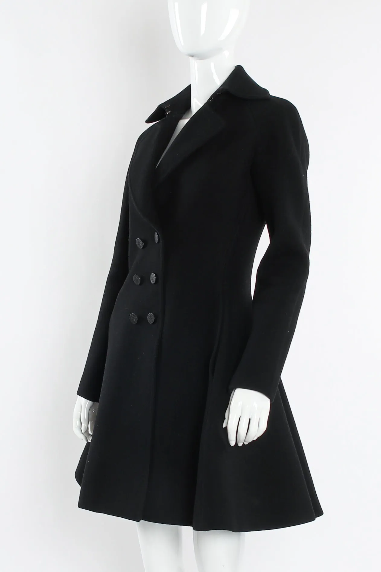 Double Breasted Wool Coat Dress