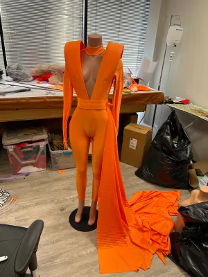 Double Structure Shoulder Jumpsuit w/ Gloves