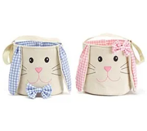 Easter Bunny Bag with Gingham Interior Bow & Ears Assorted