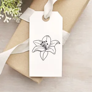 Easter Lily Flower Rubber Stamp