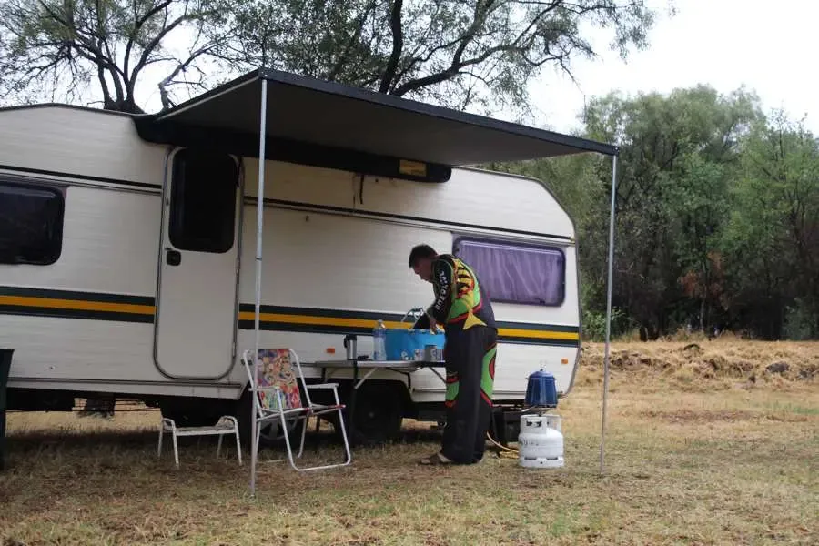 Eezi-Awn Caravan Bag Awning 2.5M Grey - Black Friday Sale