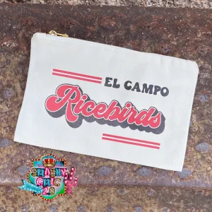 El Campo Ricebirds Canvas Pouch Bag