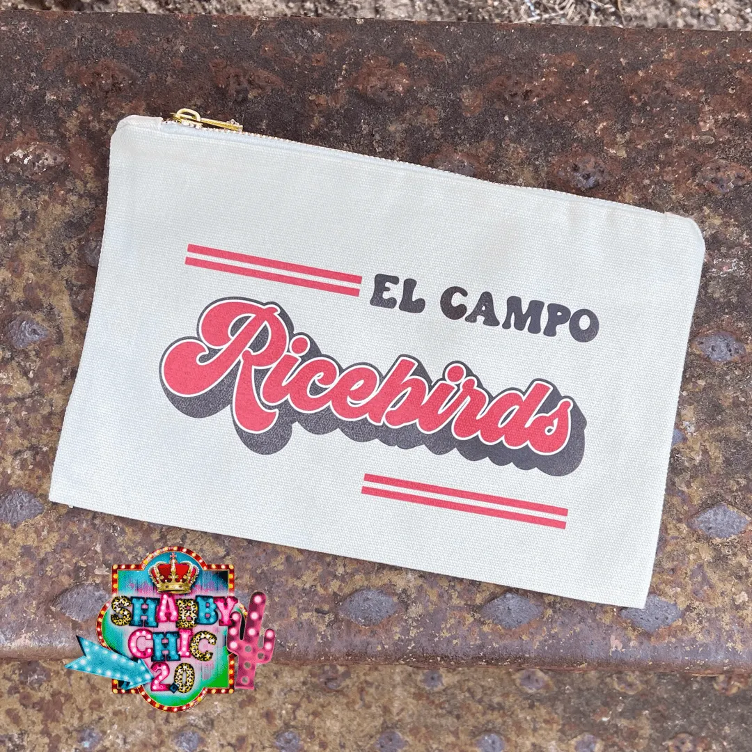 El Campo Ricebirds Canvas Pouch Bag