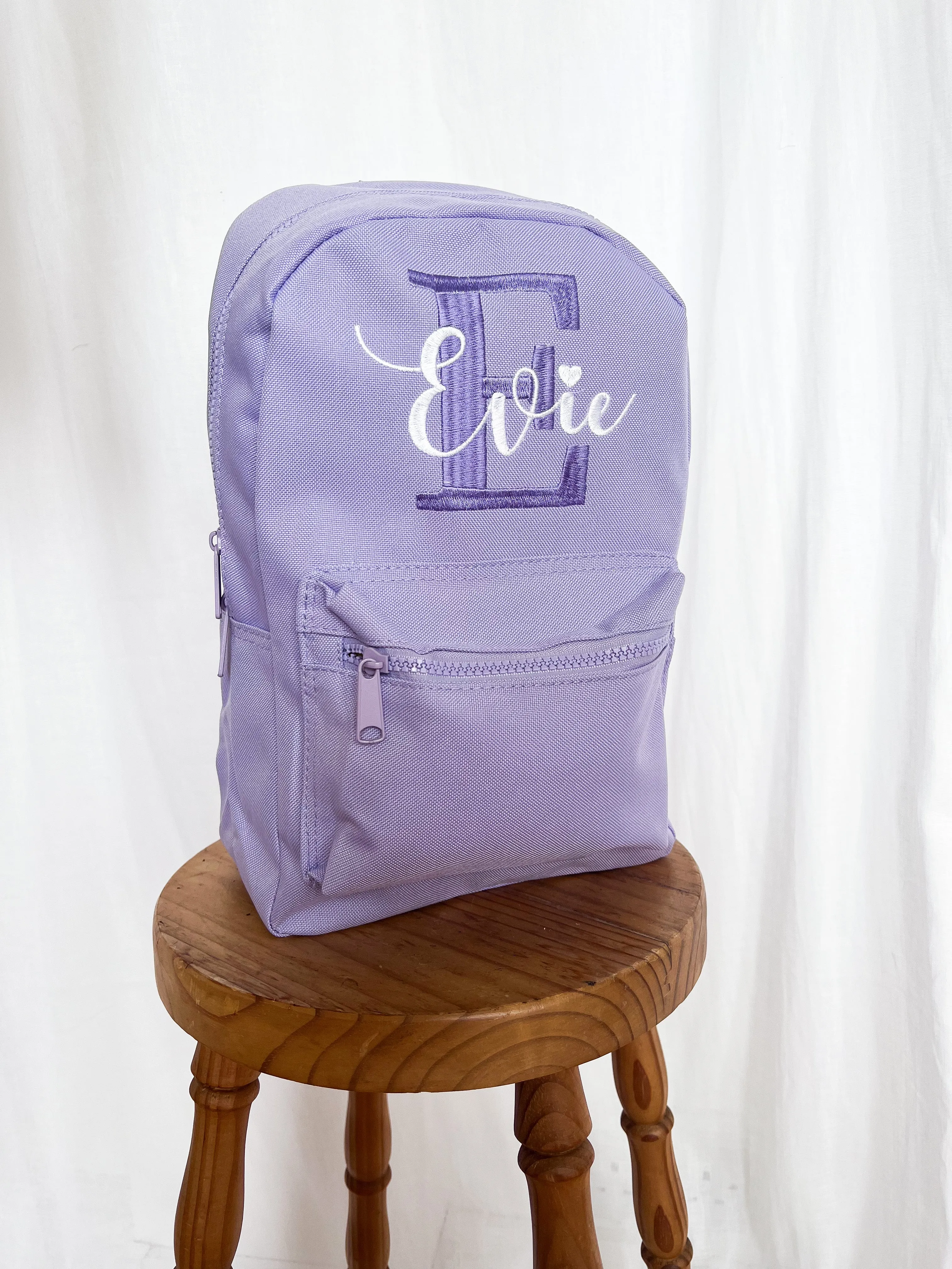 Embroidered Backpack - Initial & Name