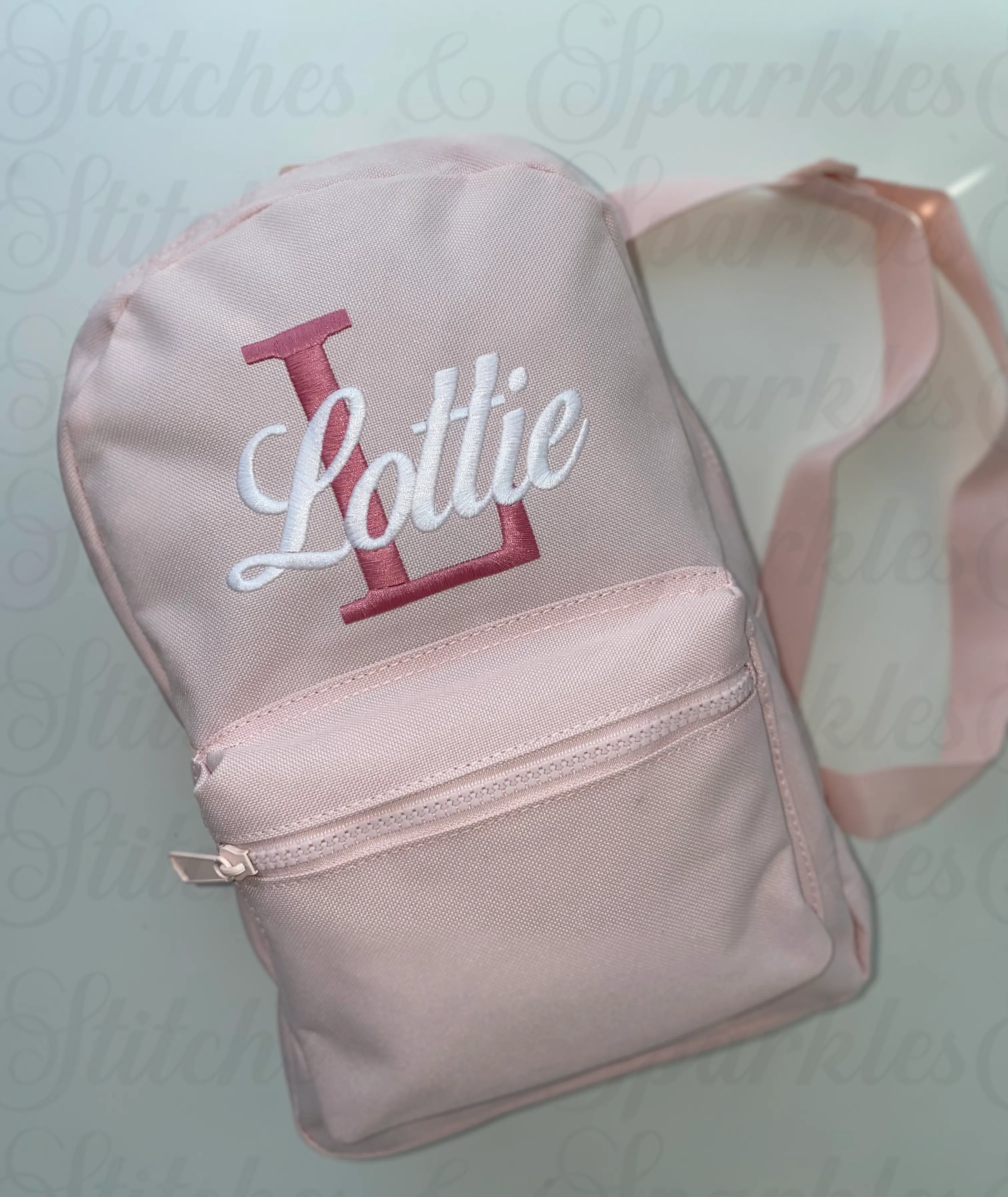 Embroidered Backpack - Initial & Name