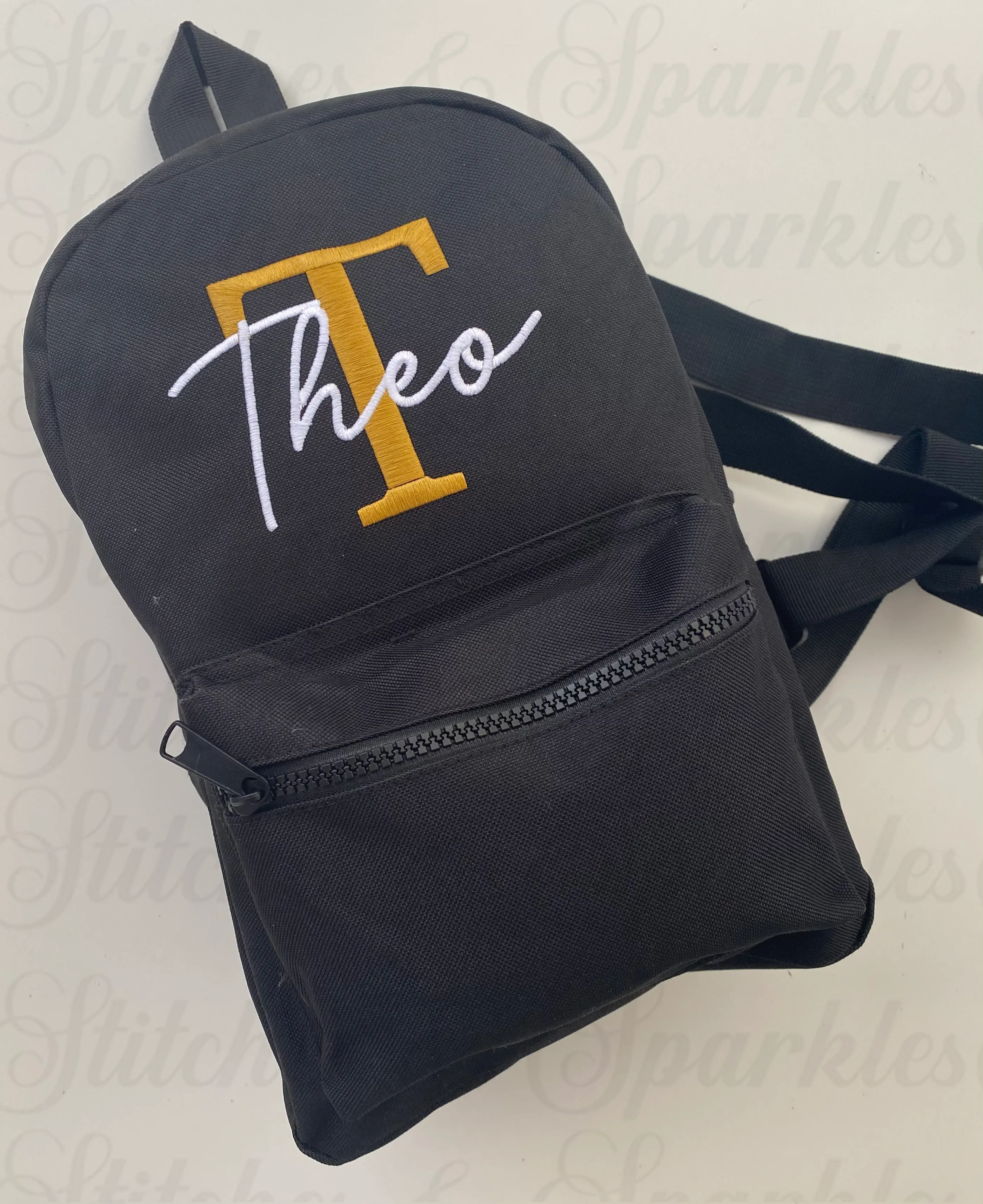 Embroidered Backpack - Initial & Name