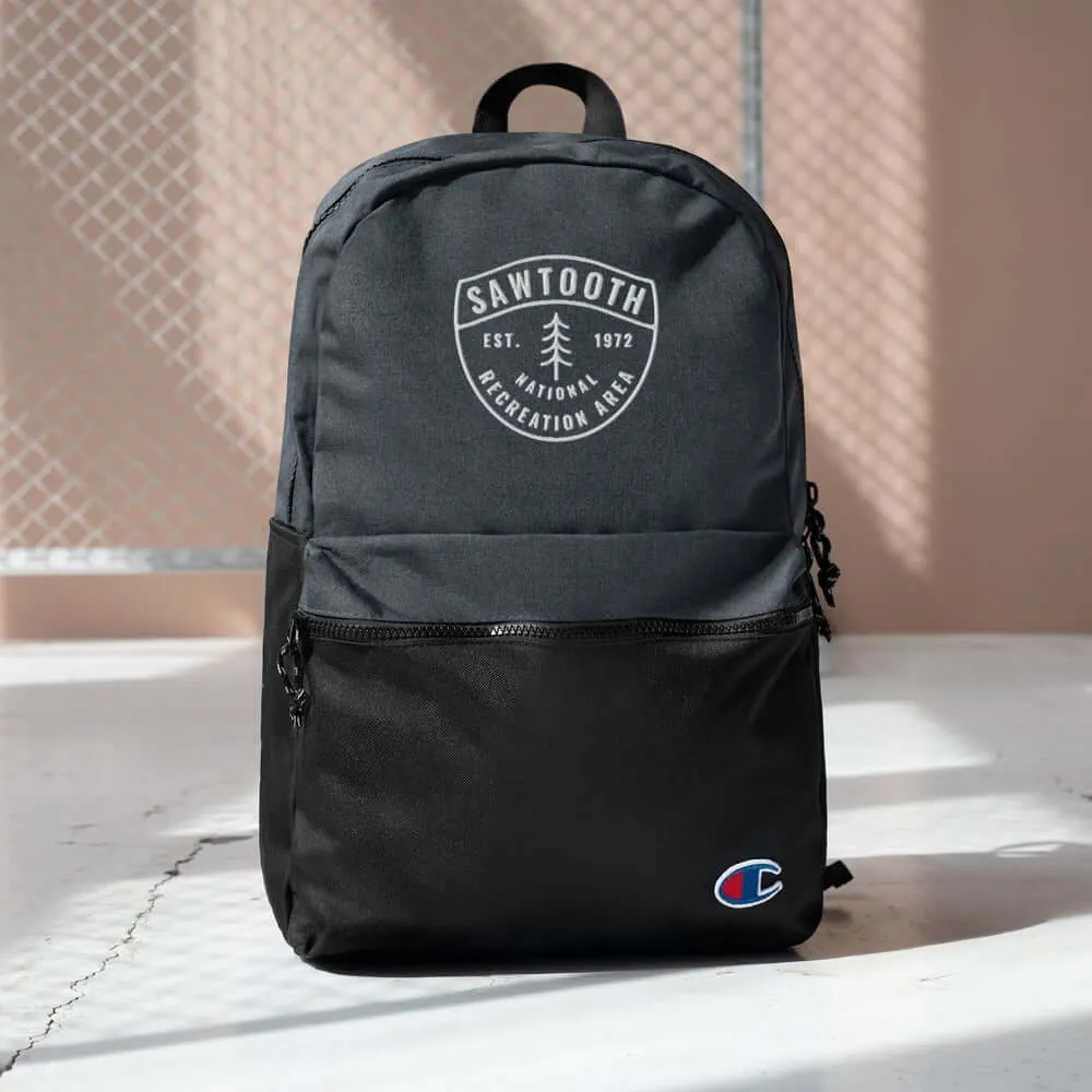 Embroidered Champion Backpack - Sawtooth National Recreation Area Badge