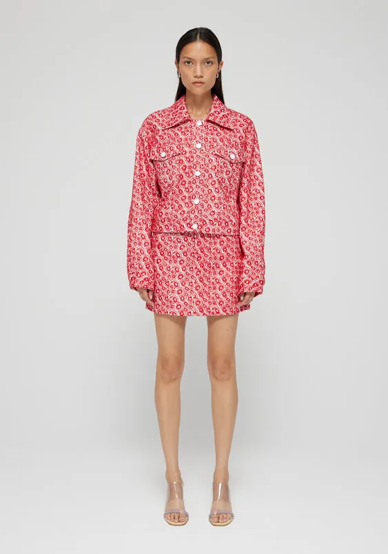 Embroidered Floral Denim Jacket