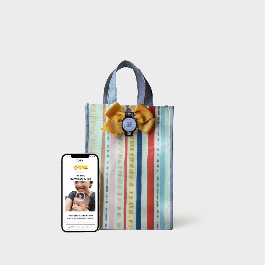 Empower | Wine | Reusable Gift Bag   QR Greeting Card
