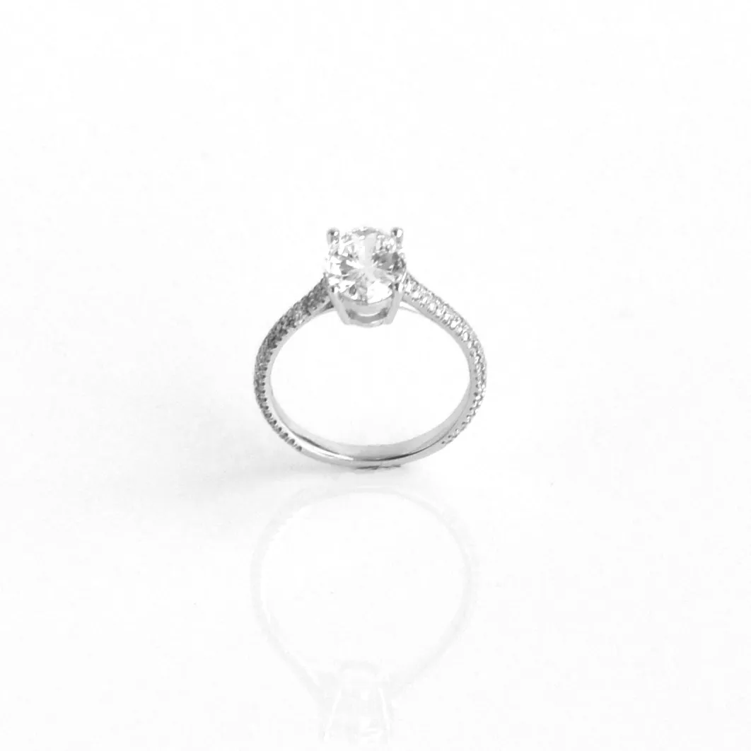 Engagement Ring - 2.21 Carat Oval Diamond Engagement Ring
