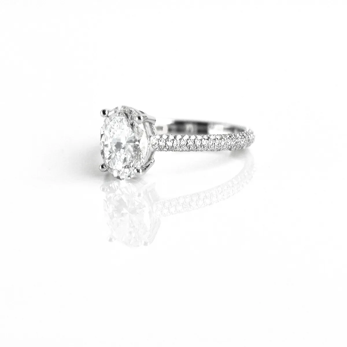 Engagement Ring - 2.21 Carat Oval Diamond Engagement Ring