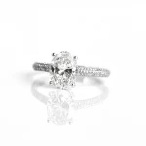 Engagement Ring - 2.21 Carat Oval Diamond Engagement Ring