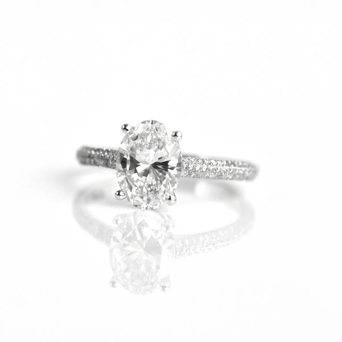 Engagement Ring - 2.21 Carat Oval Diamond Engagement Ring