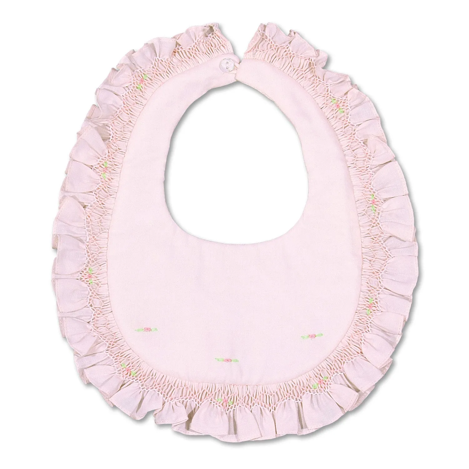 English Smocked Bib with Ruffles