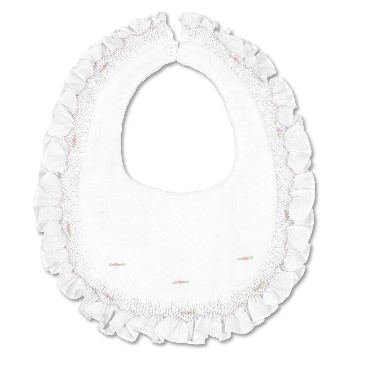 English Smocked Bib with Ruffles