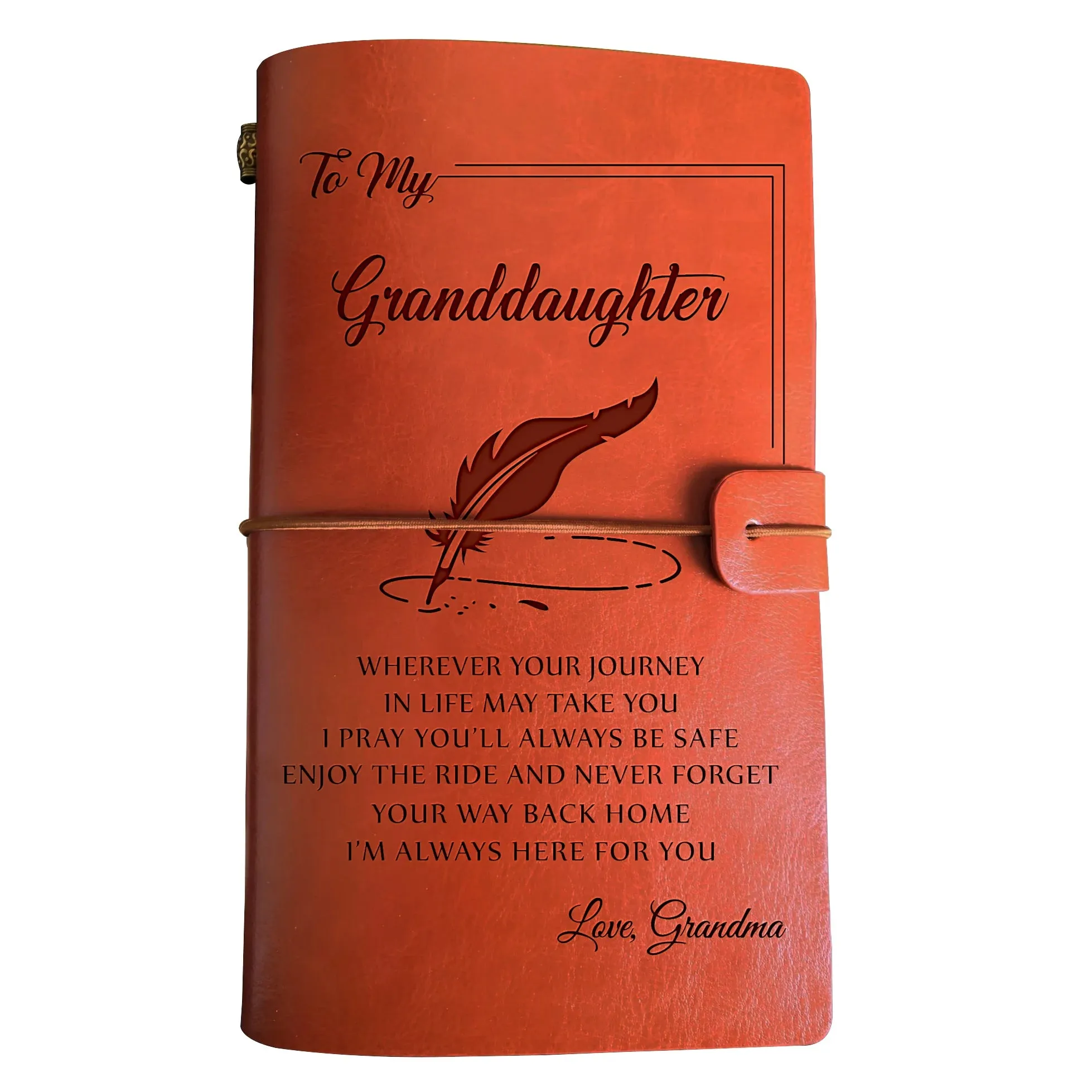 Engraved Leather Journal Custom Branding Personalized Gifts For Women Daughter Girlfriend BJ001 A6 Notebook Diary Dropshipping