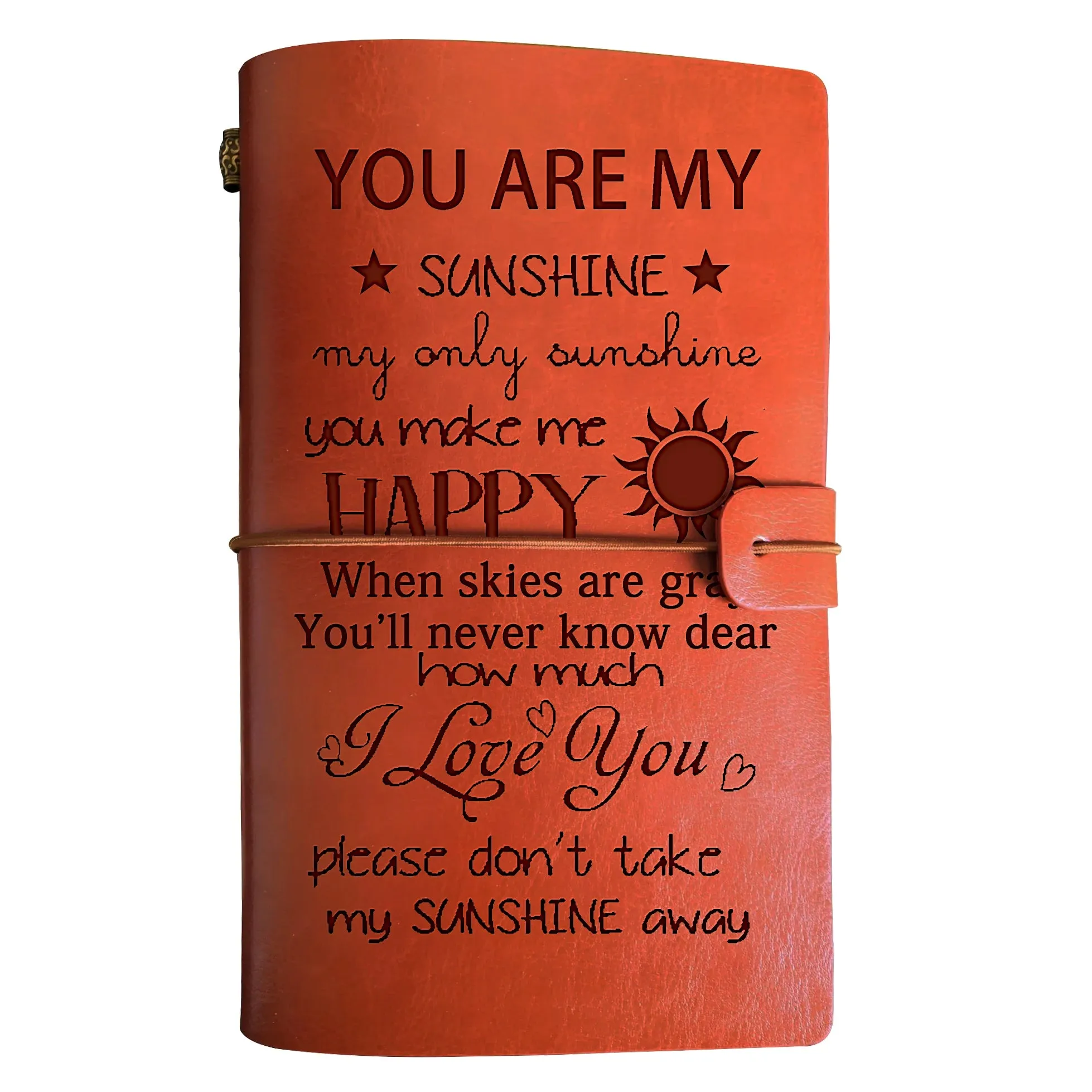 Engraved Leather Journal Custom Branding Personalized Gifts For Women Daughter Girlfriend BJ001 A6 Notebook Diary Dropshipping